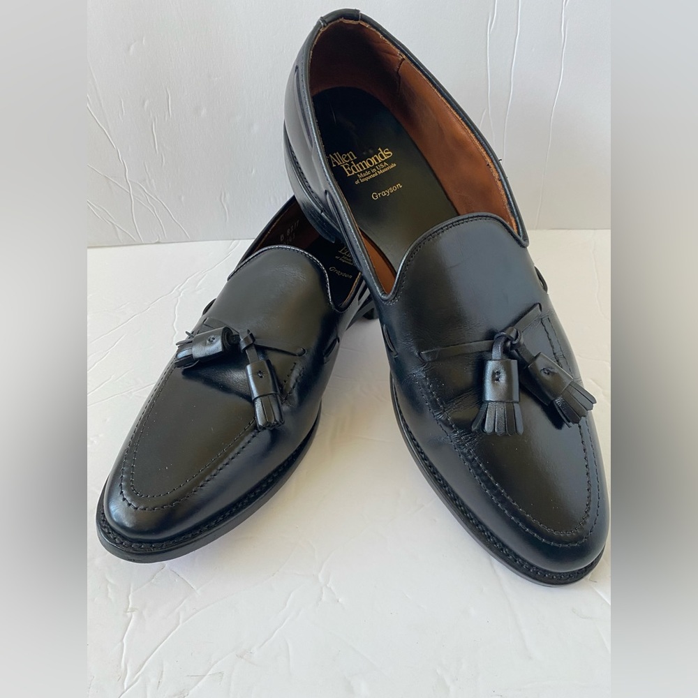Allen Edmonds Black Grayson Loafers 10 B